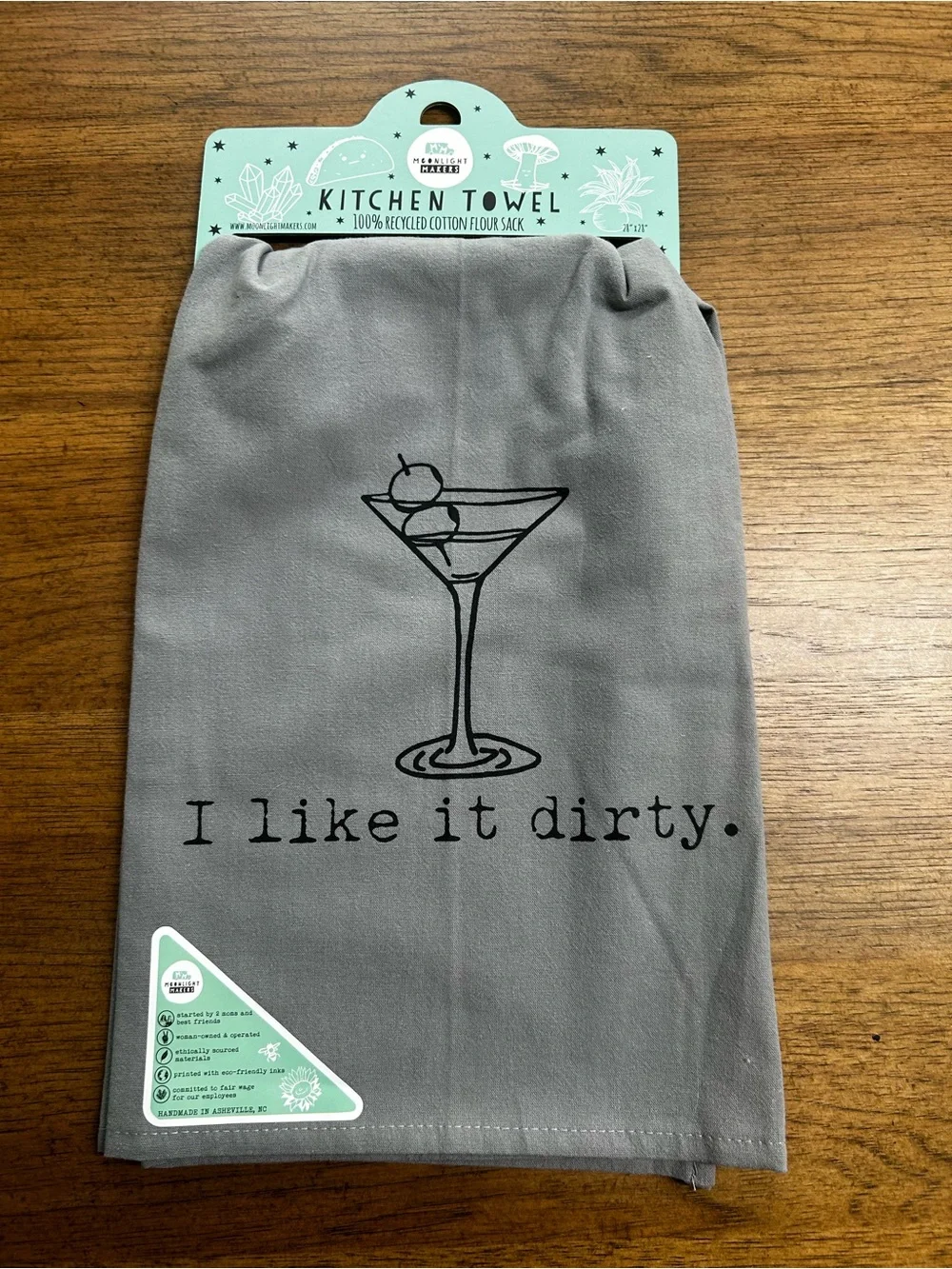 NEW Gray 'I like it dirty.' Cocktail Kitchen Towel 🍸